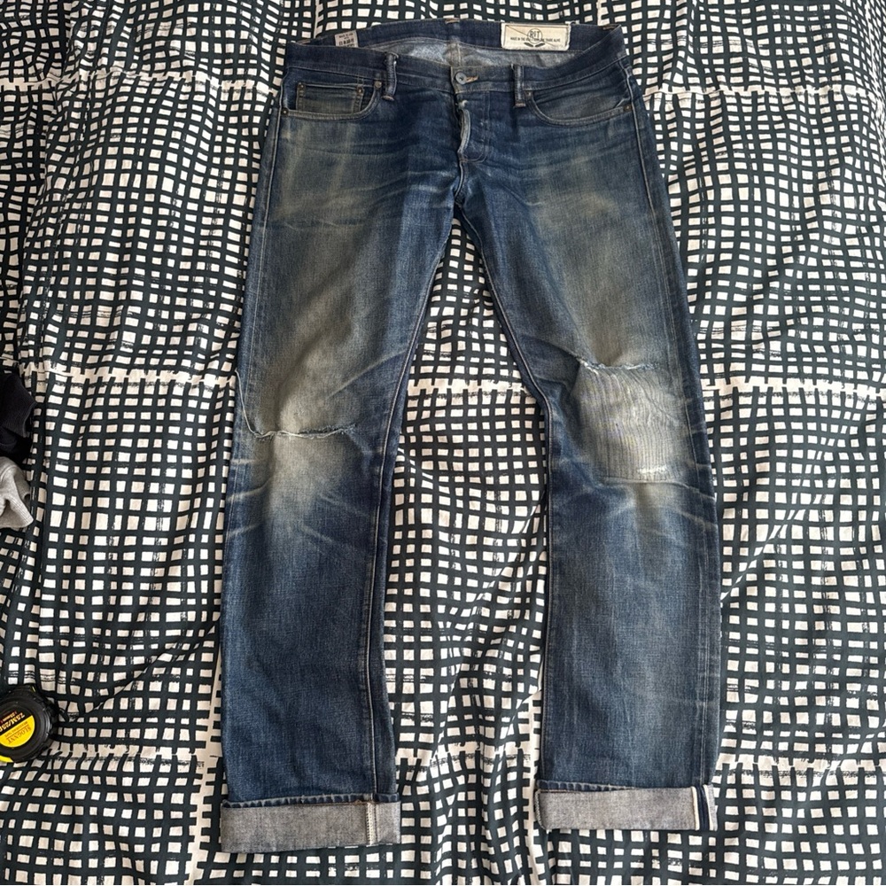 RgT Rogue Territory SK Jeans 34/36 Faded selvage Denim